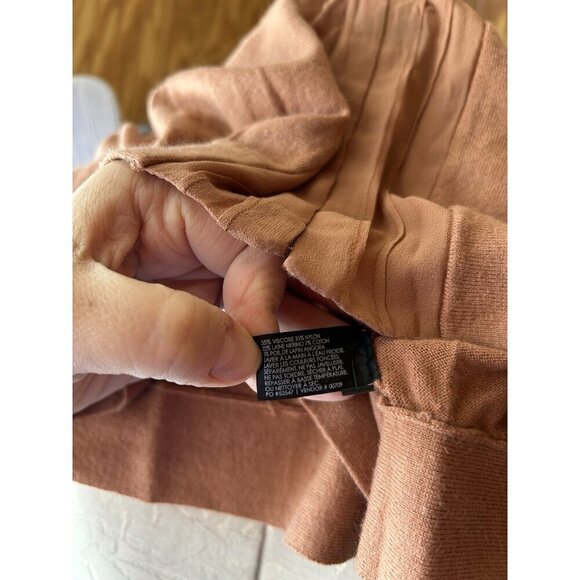 Club Monaco Sweater Merino Wool & Silk Blend Dusty Rose Clay NWOT Sz L - Picture 8 of 9